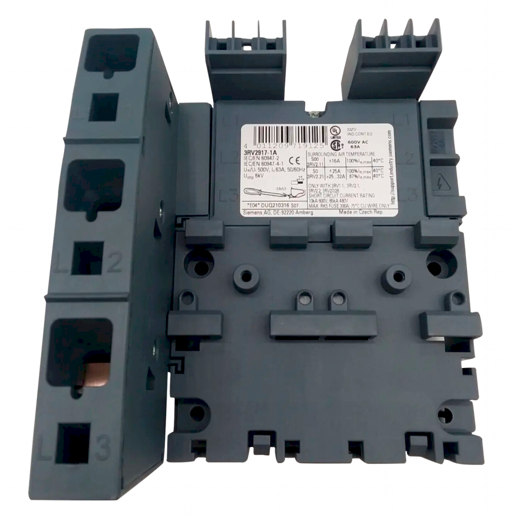 Base Colectora Innovation Izquierda 3RV2 63A 380VCA 3 Fases Siemens