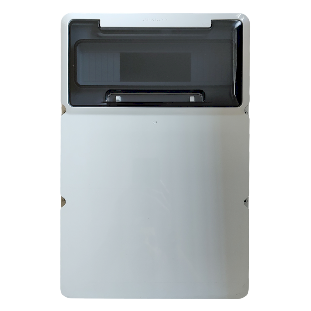 Tablero DIN PVC 12 Módulos + 2 Módulos Ciegos Interior y Exterior IP65 Gris Sistelectric