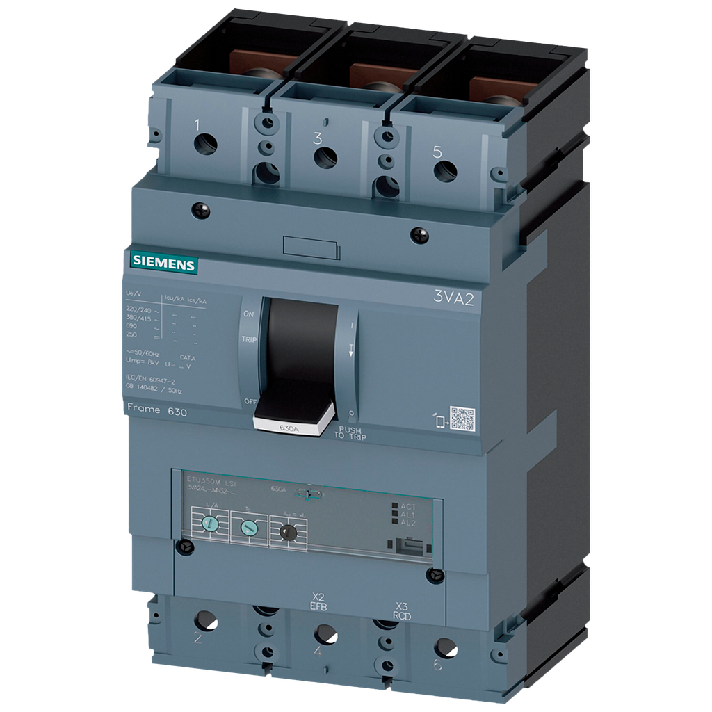 [24455] Interr. ETU320LI 3P 630A 220/380VCA Siemens