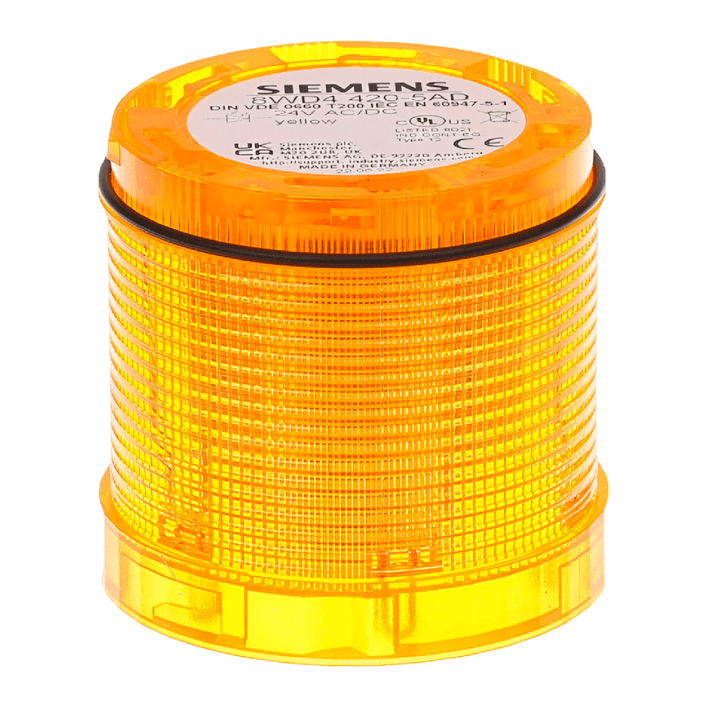 [4732] Elemento de Luz 24VCA/VCC Encastrable a Base o Elemento Luminoso Amarillo Siemens