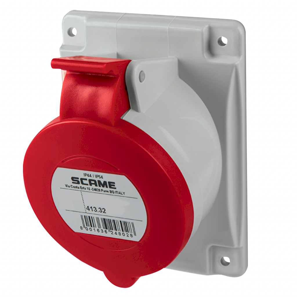 Toma Industrial Embutir 32A 4P 380V IP44 Scame