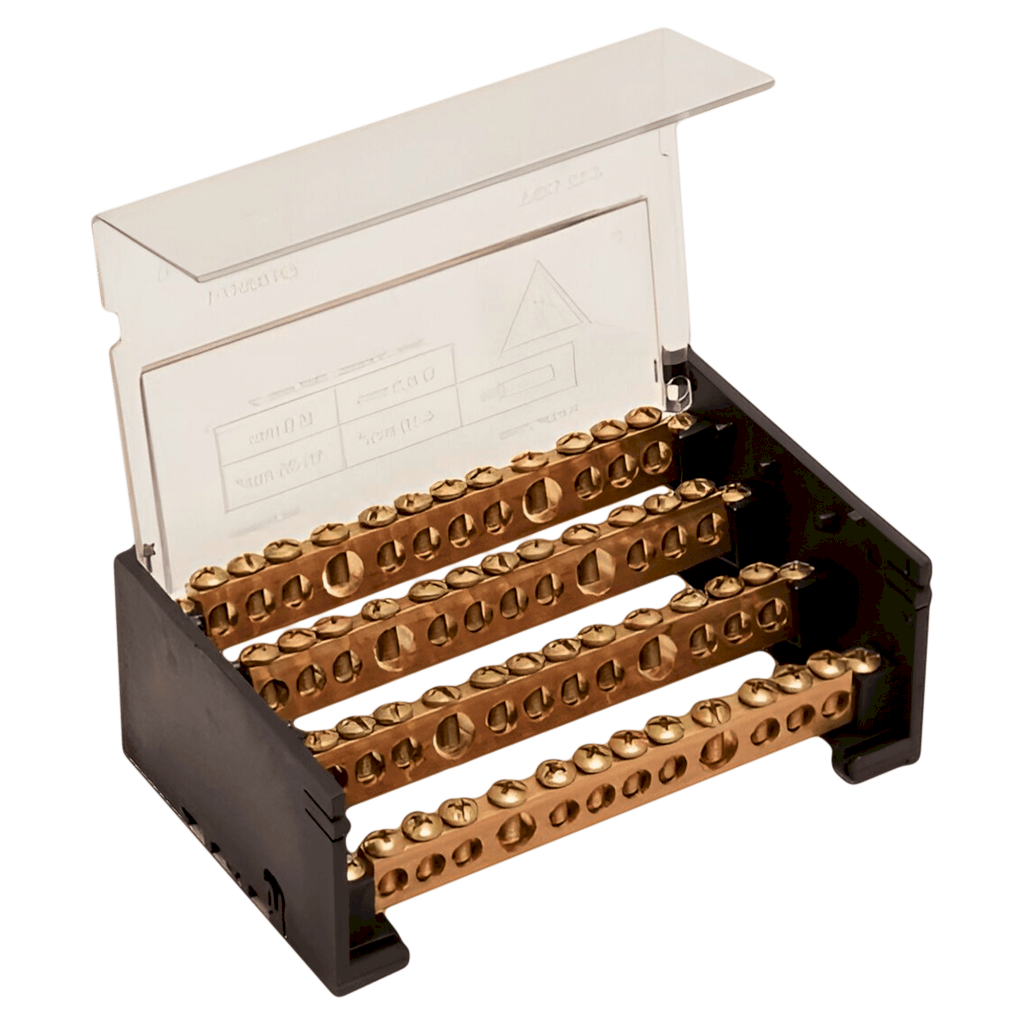 Repartidor Tetrapolar 12/125A C/Tapa Profesional Elent