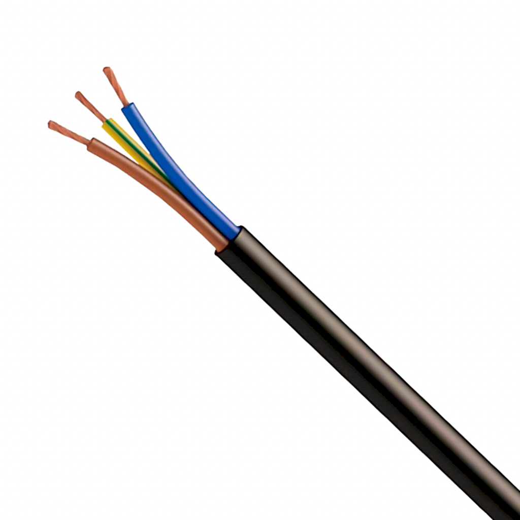 [12571] Cable Caucho Silicona 3x0,75mm2 7A 750V Negro Tecno Indusil