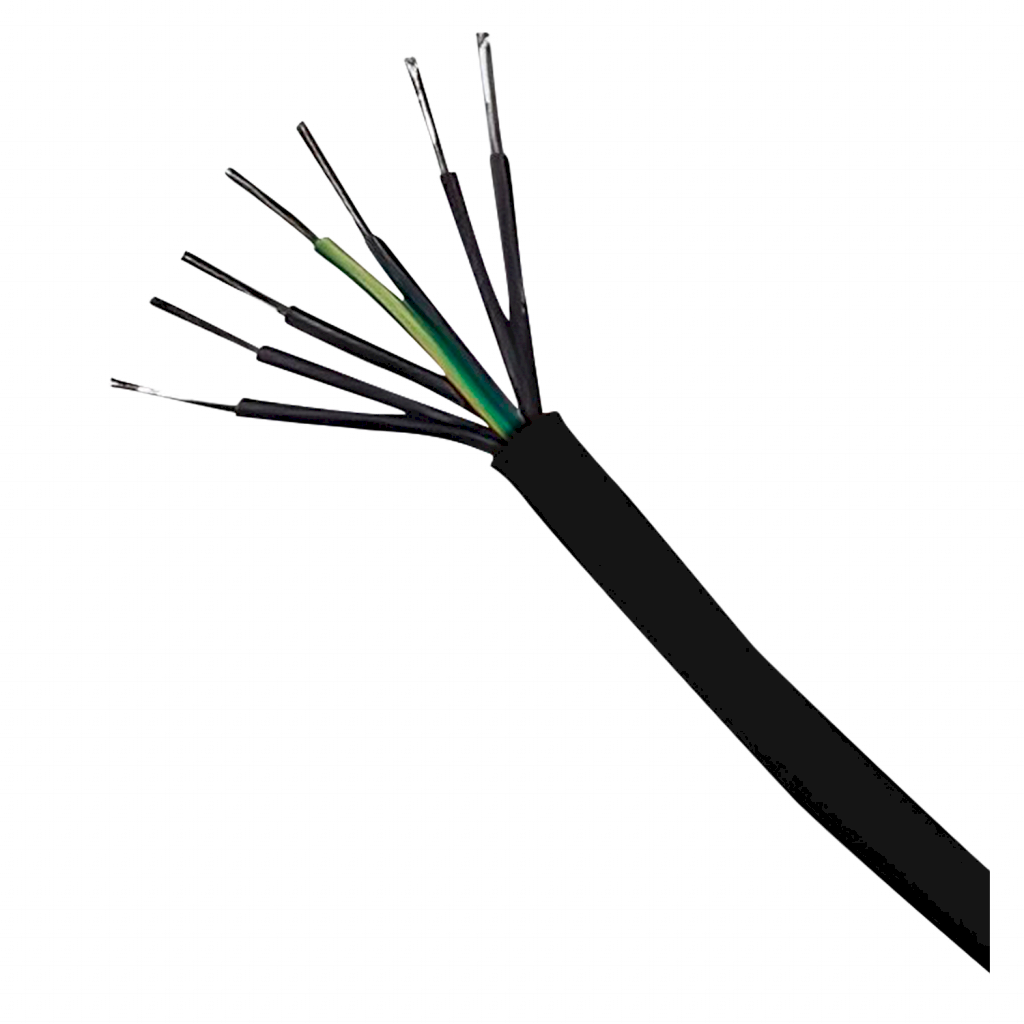 [12573] Cable Caucho Silicona 7x1mm2 7A 750V Negro Tecno Indusil