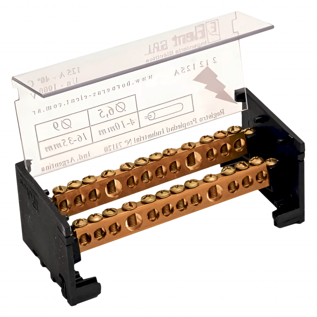 [13080] Repartidor Bipolar 12/125A C/Tapa Profesional Elent