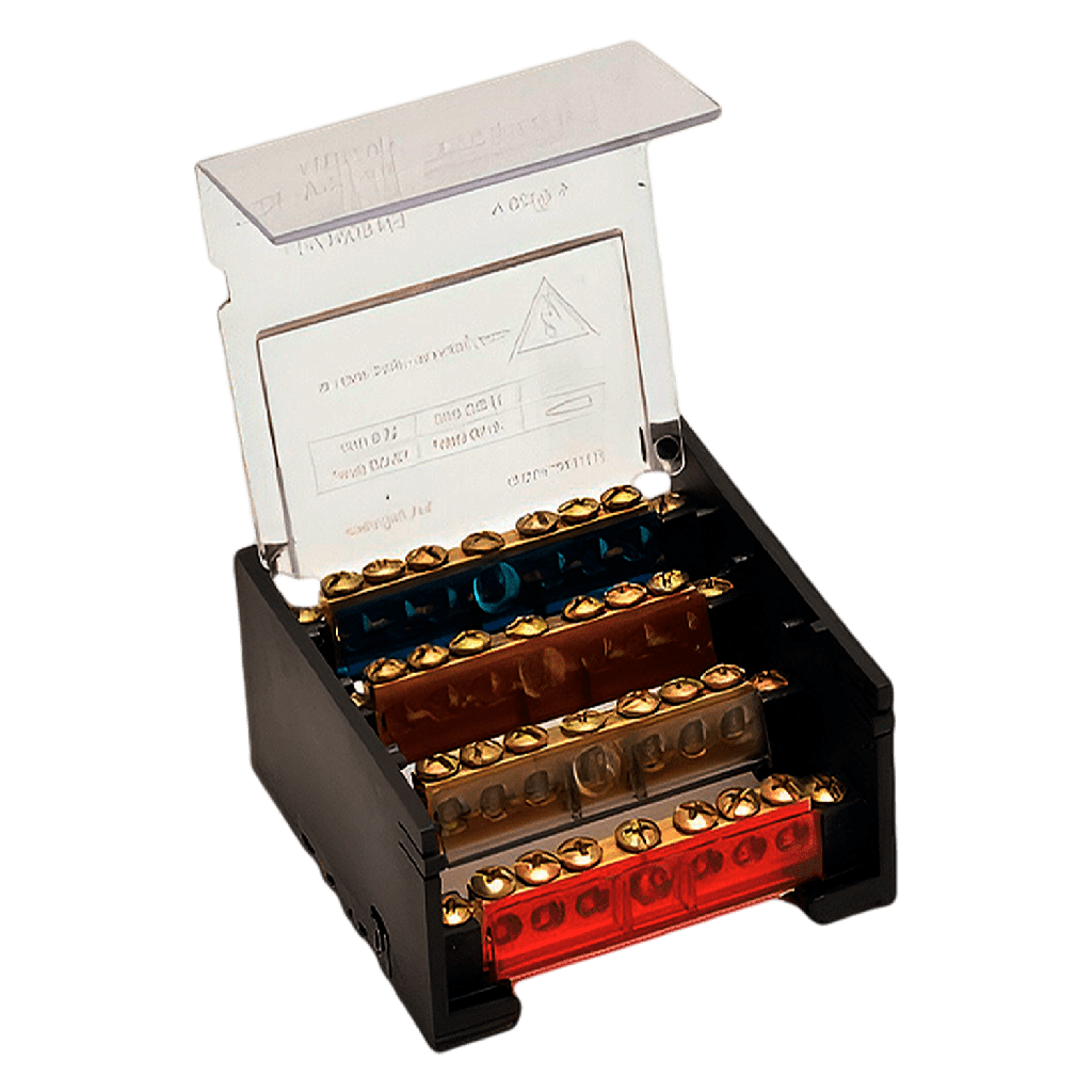 [13243] Repartidor Tetrapolar 7/125A C/Tapa Standard Elent