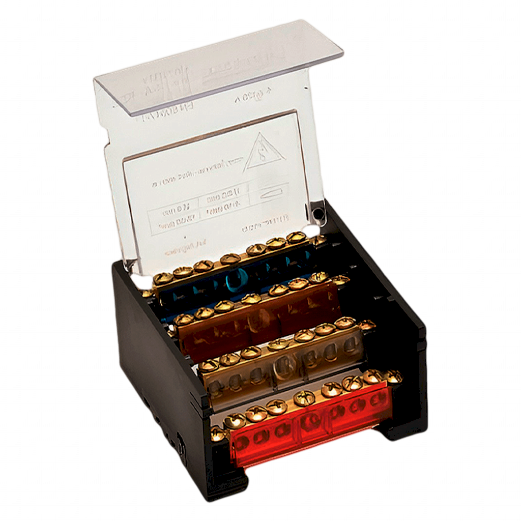 [13243] Repartidor Tetrapolar 7/125A C/Tapa Standard Elent