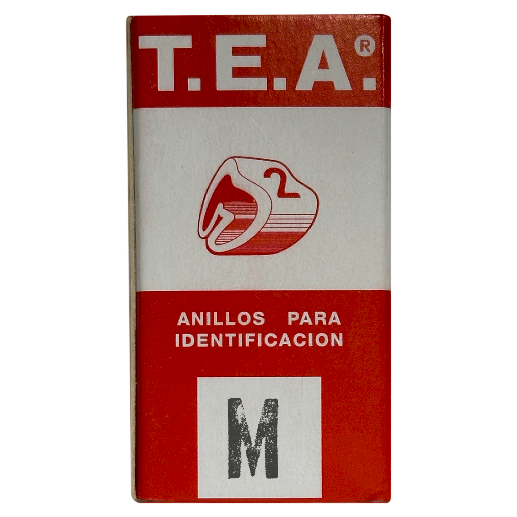 Anillos Identificadores Amarillo Letra M Tea