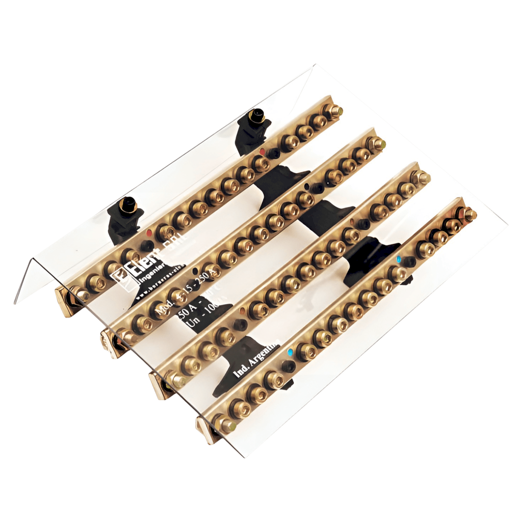 [5386] Repartidor Tetrapolar 15/400A C/Tapa Profesional Elent