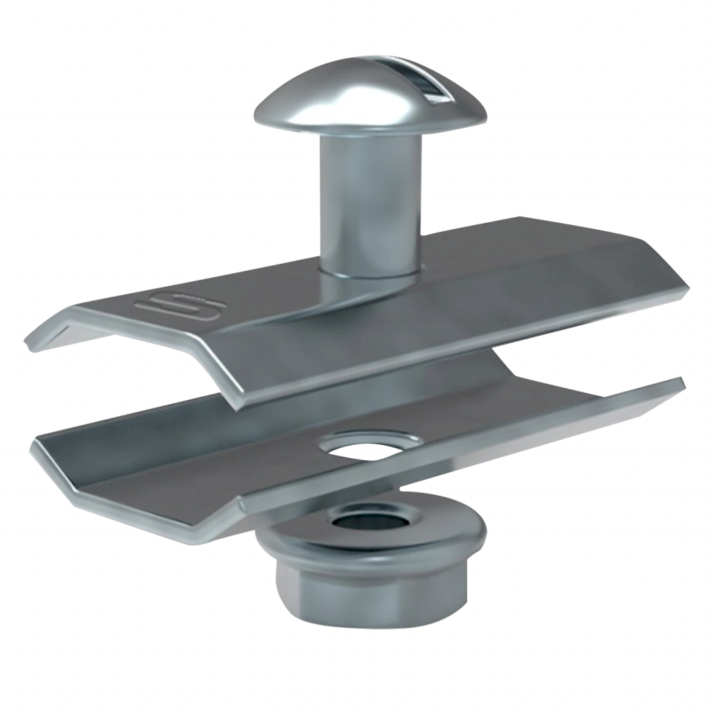 [15728] Union Base Zingrip P/Bandeja Alambre 50mm Ala 75mm Espesor 1,24mm Chapa Zincada Samet