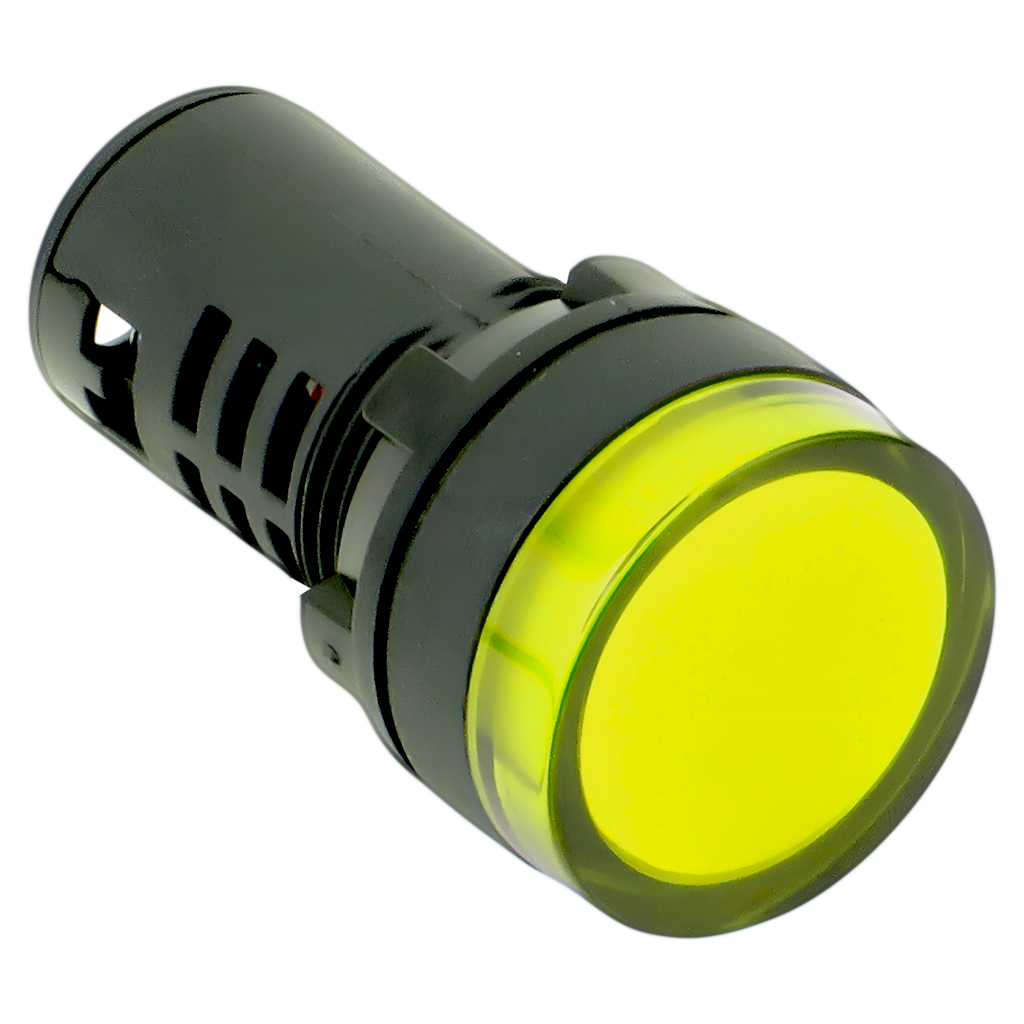 [16138] Ojo de Buey Plástico Multiled 220VCA 22mm Ambar Tea