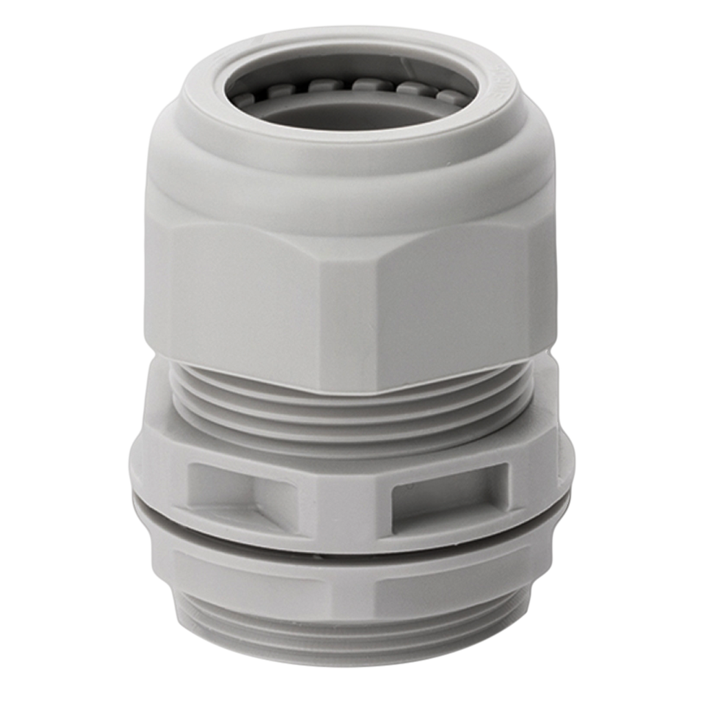 [18095] Prensacable Plástico Rosca M32x1,5 Gris Scame