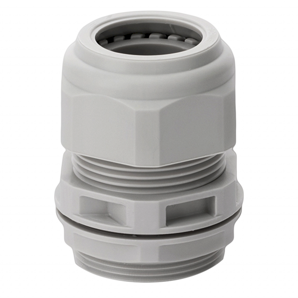 [18095] Prensacable Plástico Rosca M32x1,5 Gris Scame