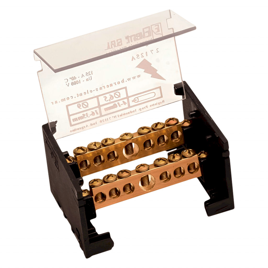 Repartidor Bipolar 7/125A C/Tapa Profesional Elent