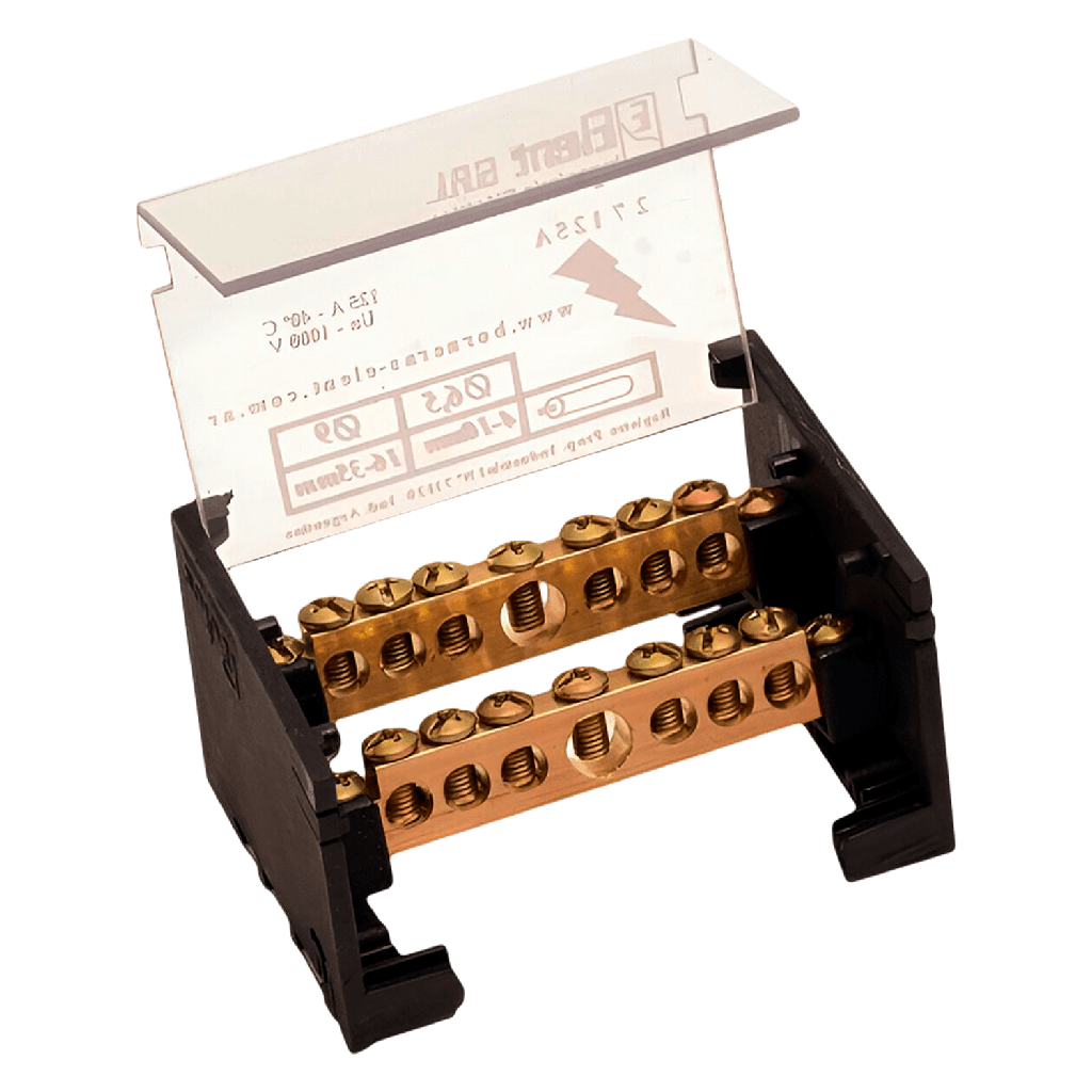 [19664] Repartidor Bipolar 7/125A C/Tapa Profesional Elent