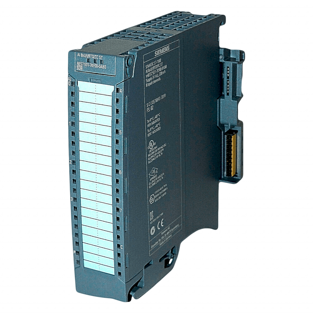 Módulo S7-1500/ET200MP 8 E/Analog. Bornera a Tornillo/Resorte Montaje Riel DIN 24VCC Siemens