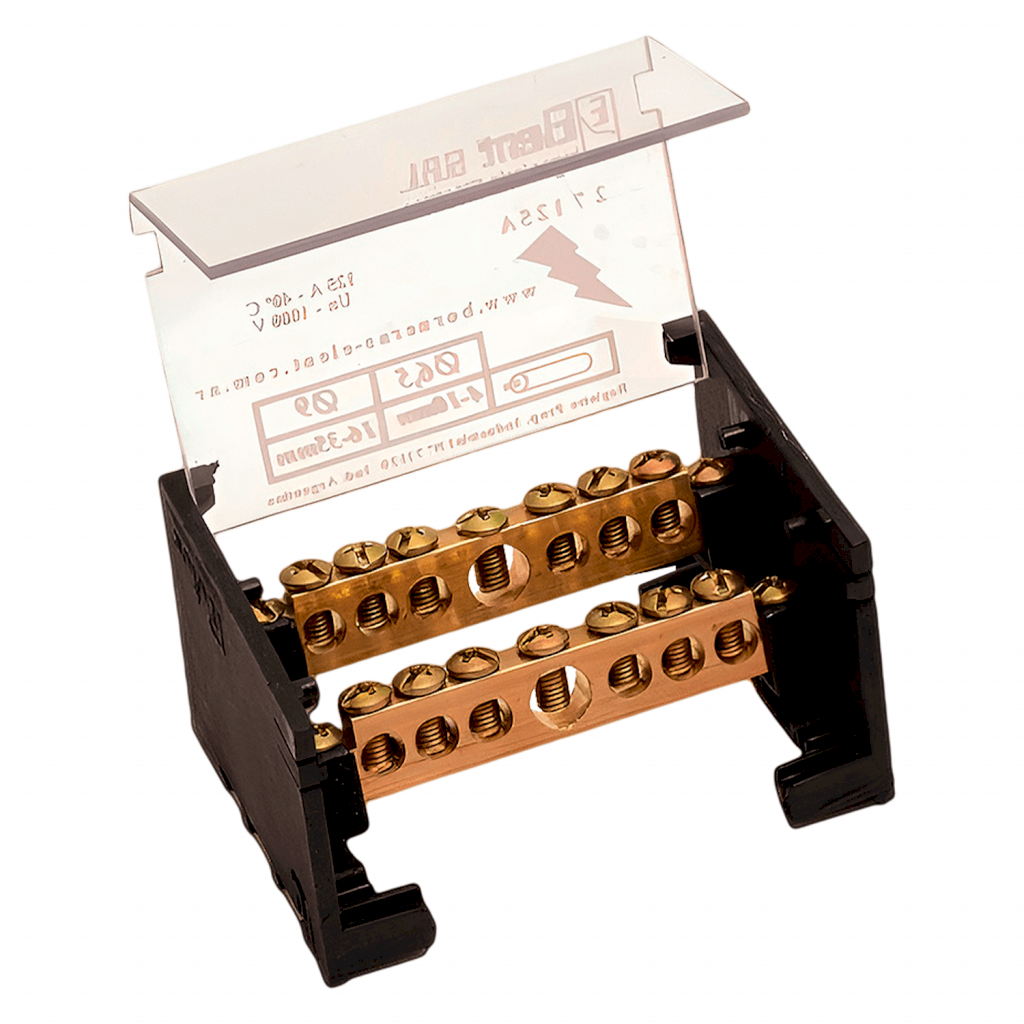 [22179] Repartidor Tetrapolar 10/250A C/Tapa Profesional Elent