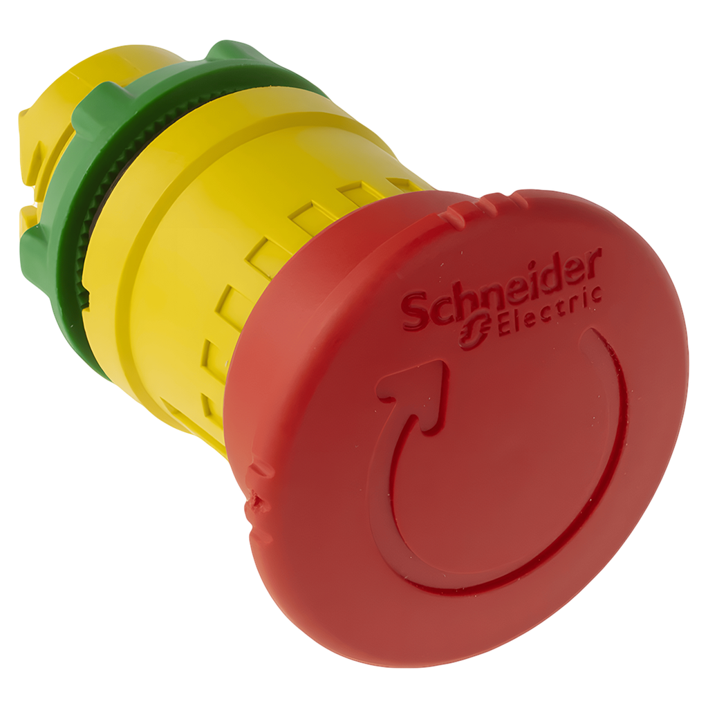 [22592] Pulsador Hongo XB5 Amarillo/Rojo Plástico S/Contactos Integrados Schneider Electric