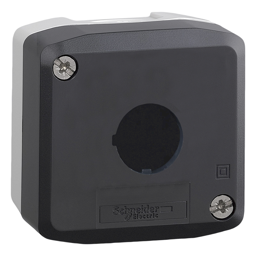 Caja Pie de Maquina Policarbonato Gris 1 Orificio Schneider Electric