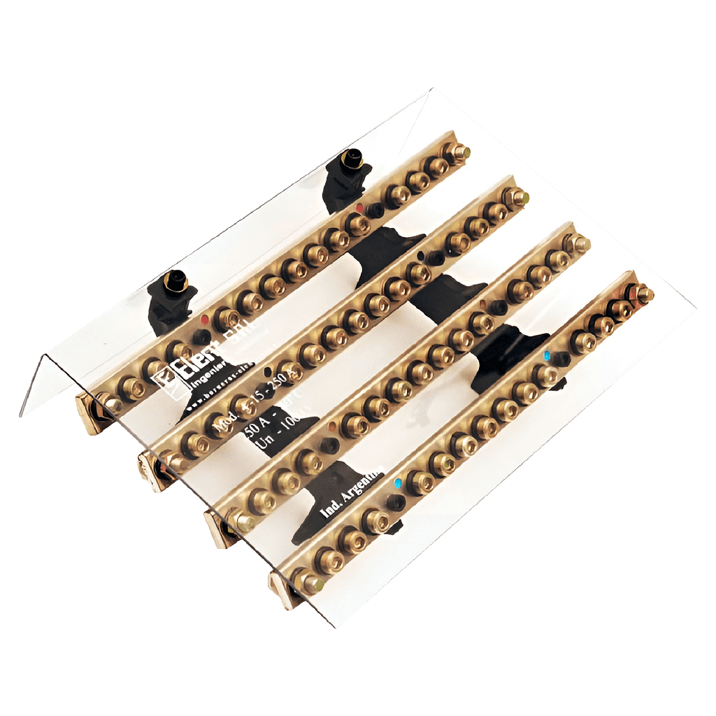 [22640] Repartidor Tetrapolar 15/250A C/Tapa Profesional Elent