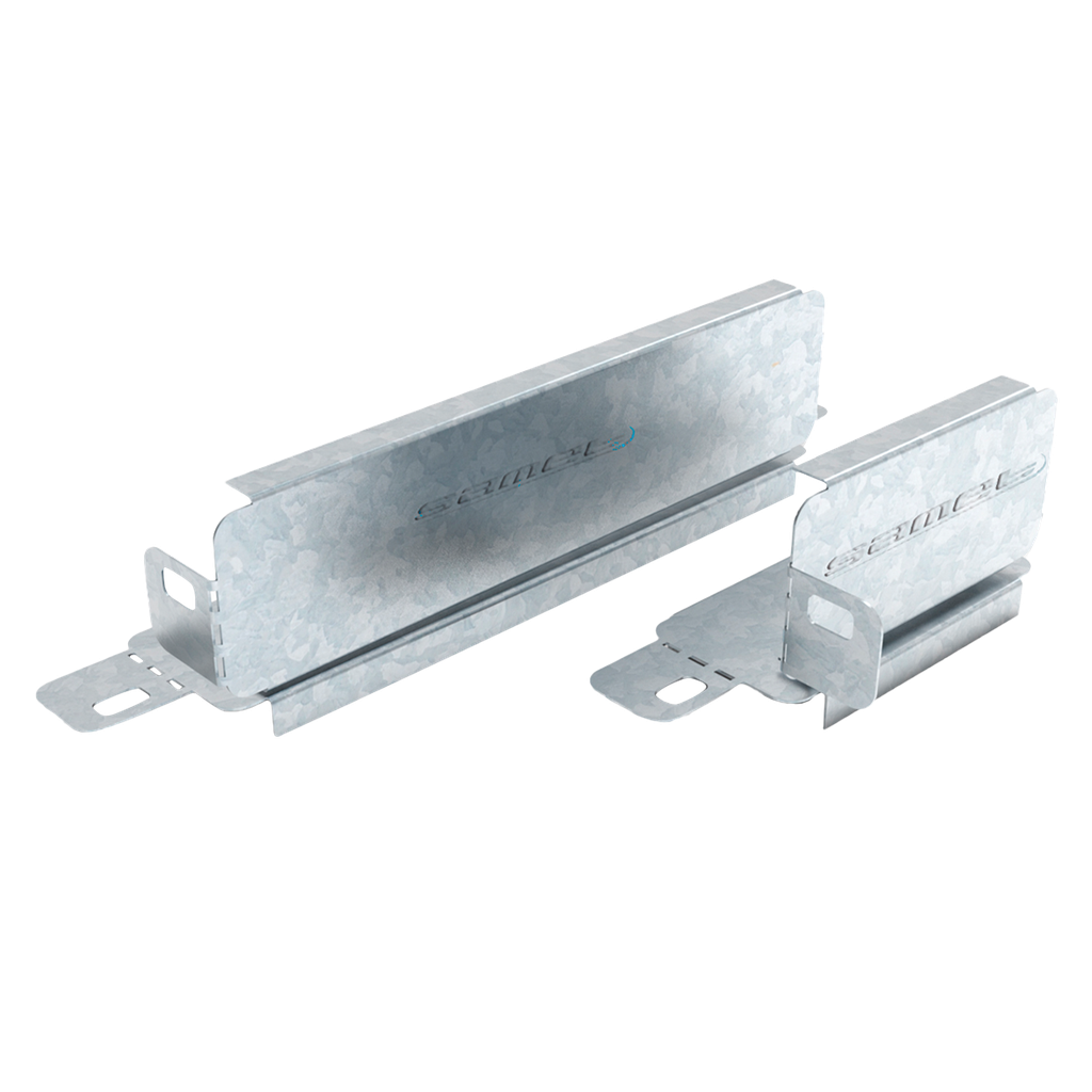 [22694] Reducción Perforada Simple Ancho 150mm Ala 50mm Espesor 0,7mm Chapa Zincada Samet