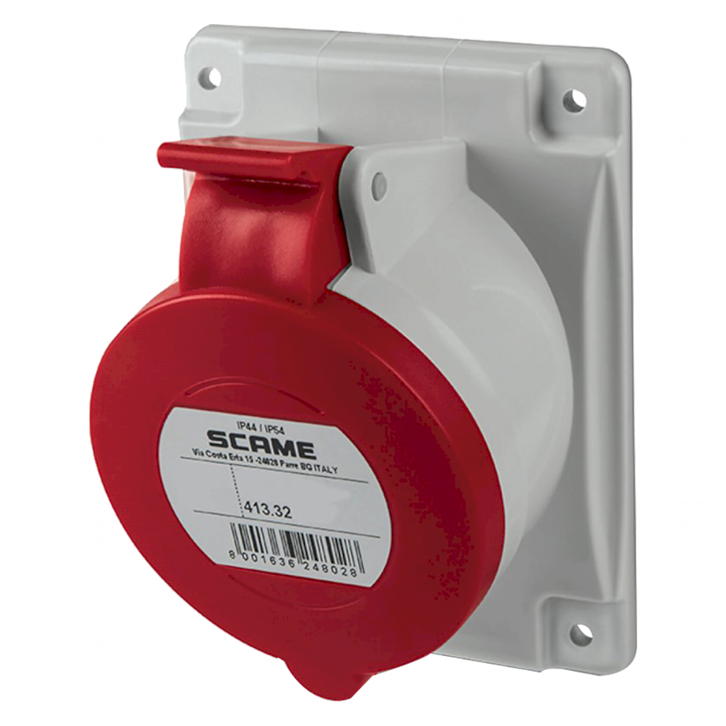 Toma Industrial Embutir 32A 4P 380V IP44 Scame