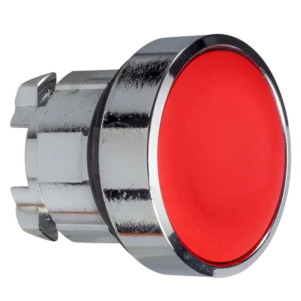 Cabezal Pulsador XB4 Metálico S/Soporte Rojo Schneider Electric