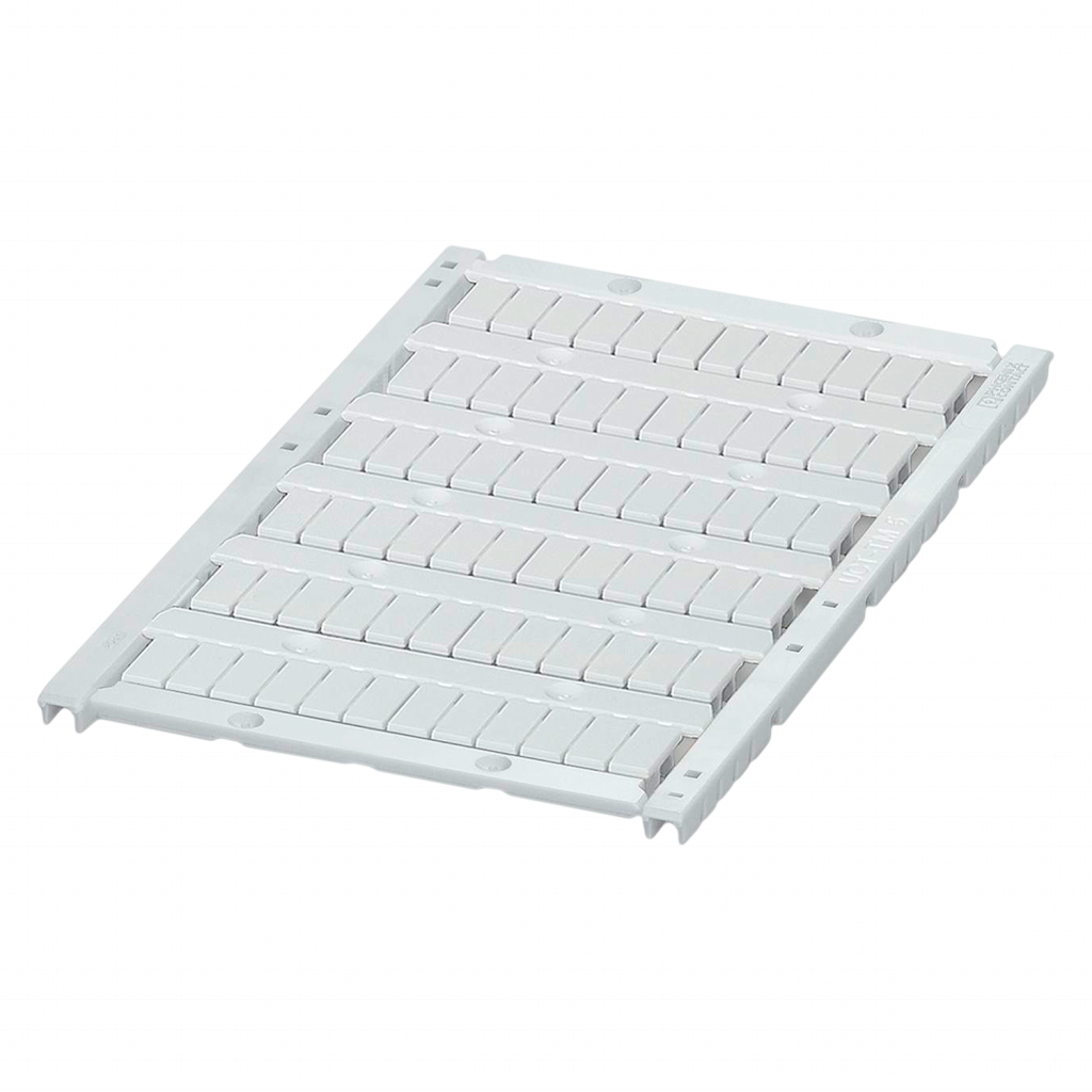 [27563] Plancha P/Bornes 5.2mm 72 Identificadores Rotulados Blanca Phoenix Contact