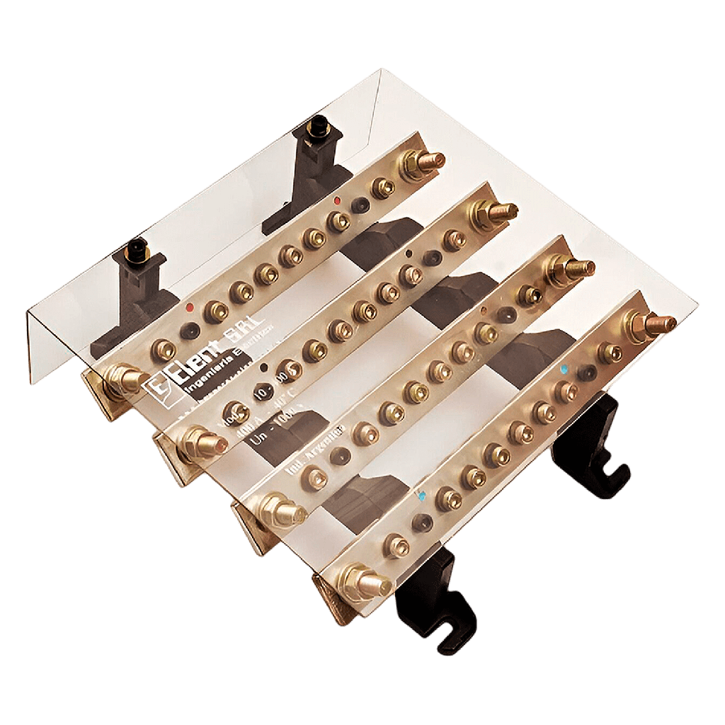 [28061] Repartidor Tetrapolar 10/400A C/Tapa Profesional Elent