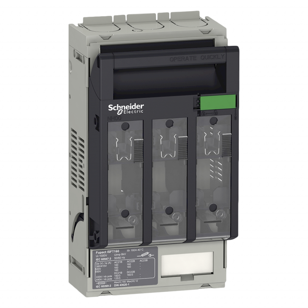 [28532] Seciconador 3x160A 690VCA Maneta Tipo Horno Fusibles Bajo Carga Schneider Electric
