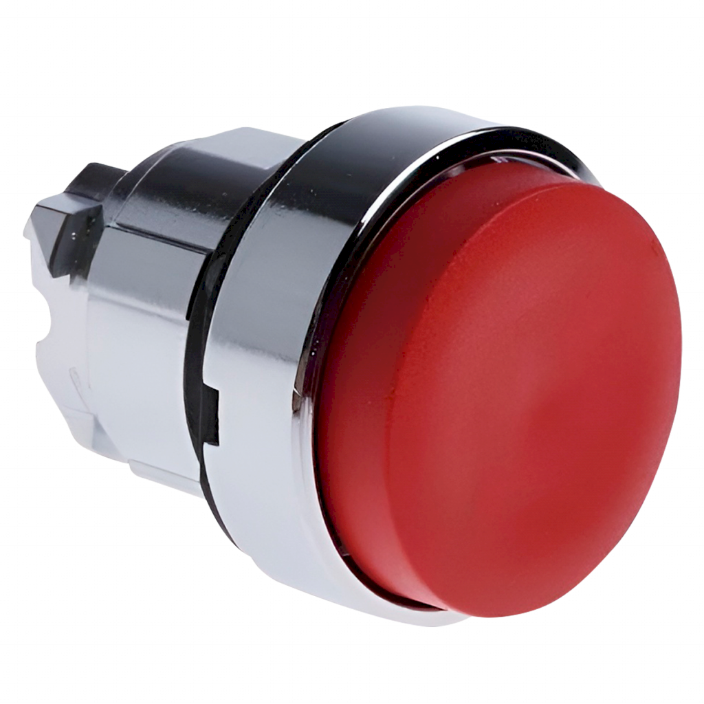 Cabezal Pulsador XB4 Metálico Salida S/Soporte Rojo Schneider Electric