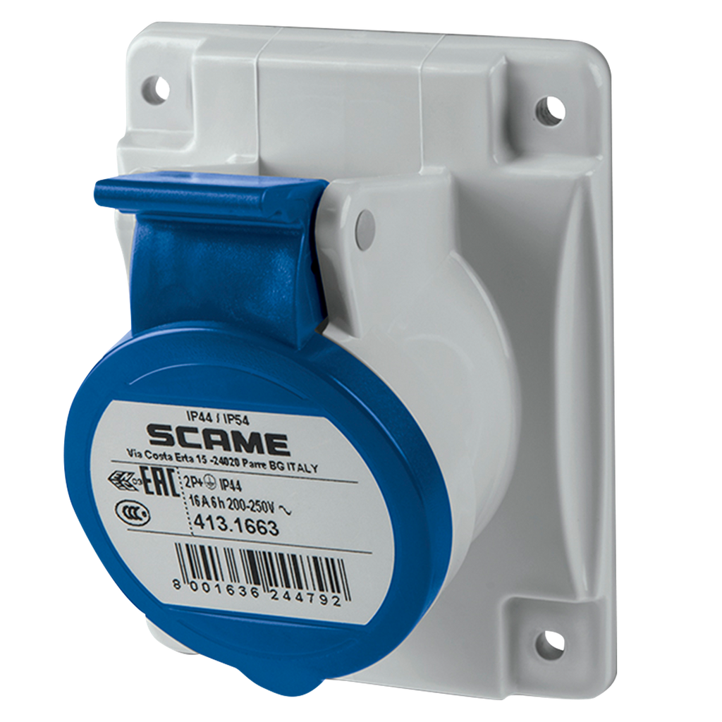 [29524] Toma Industrial Embutir 16A 3P 200V IP44 Scame