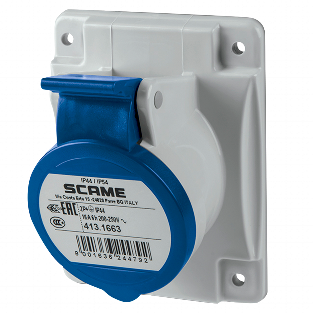 Toma Industrial Embutir 16A 3P 200V IP44 Scame