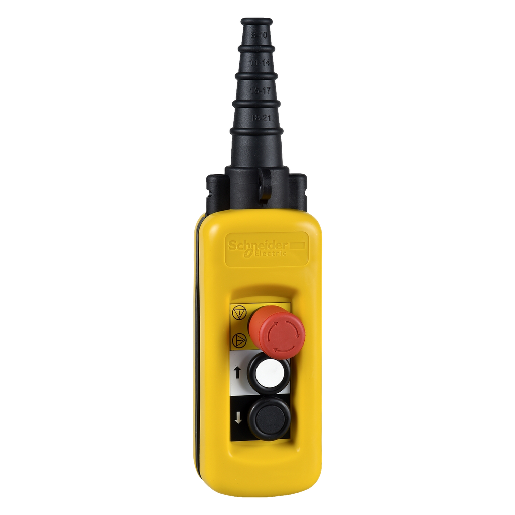 [29594] Caja Colgante Polietileno Amarillo/Blanco/Negro/Rojo 1NC/2NA Schneider Electric