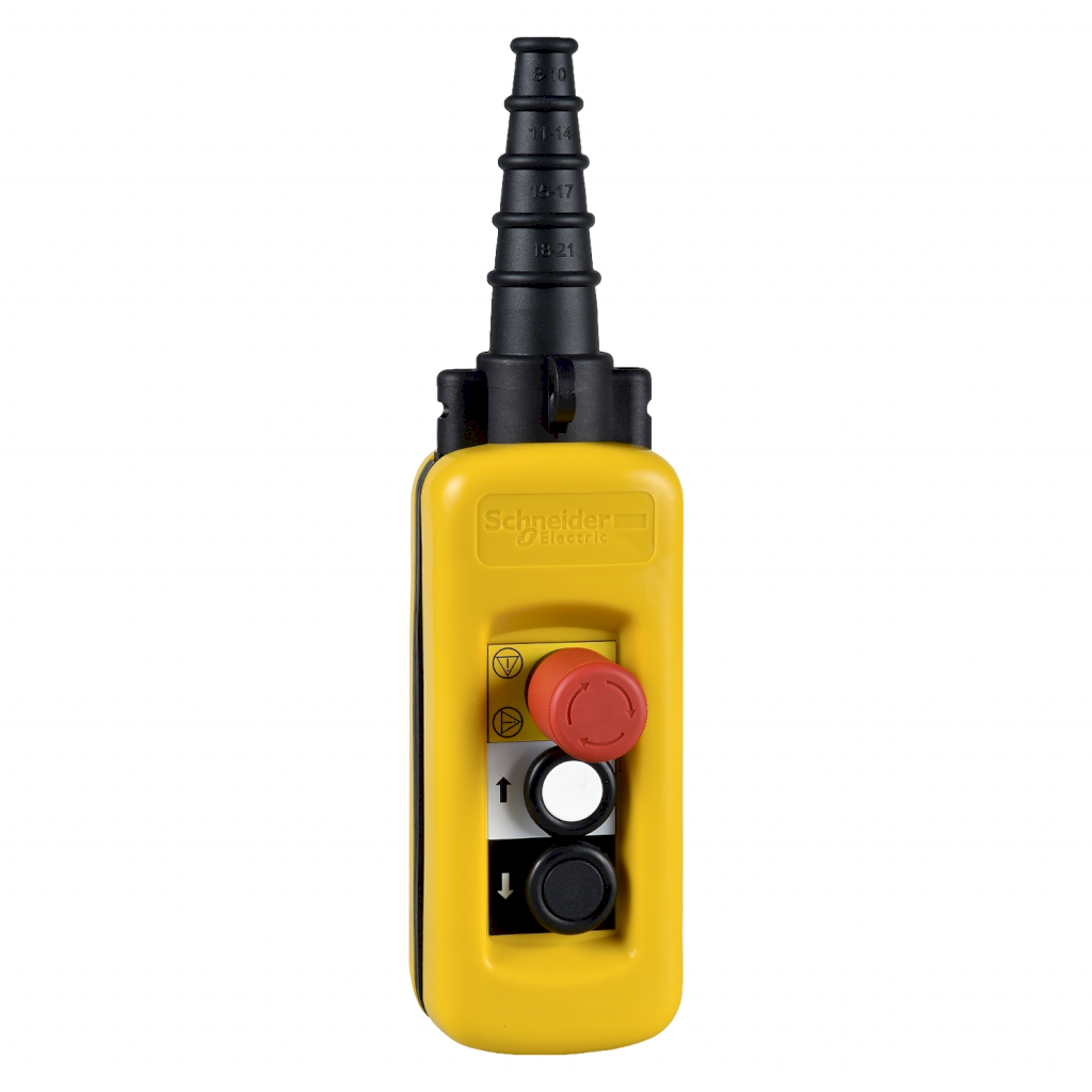 [29594] Caja Colgante Polietileno Amarillo/Blanco/Negro/Rojo 1NC/2NA Schneider Electric