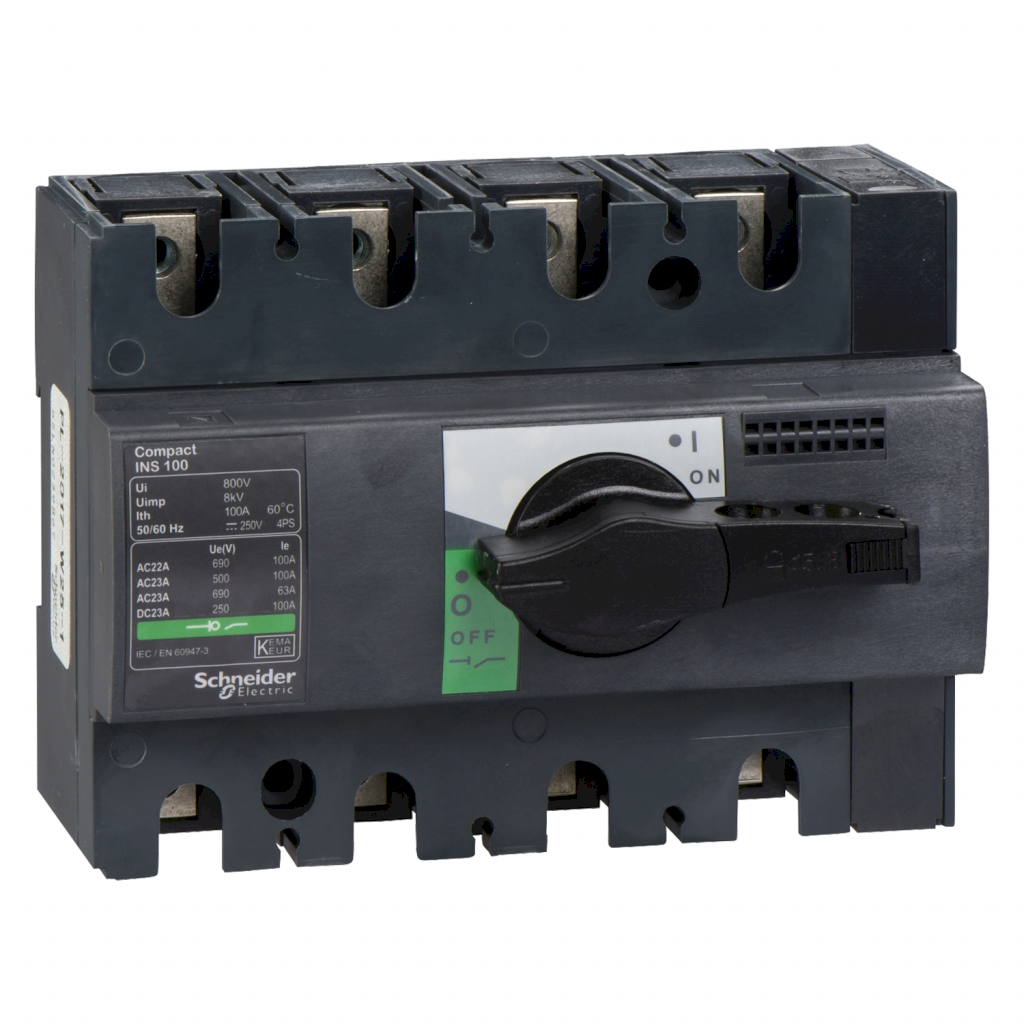 Interr. Manual Compact 4x100A 380VCA Maneta Giratoria Schneider Electric