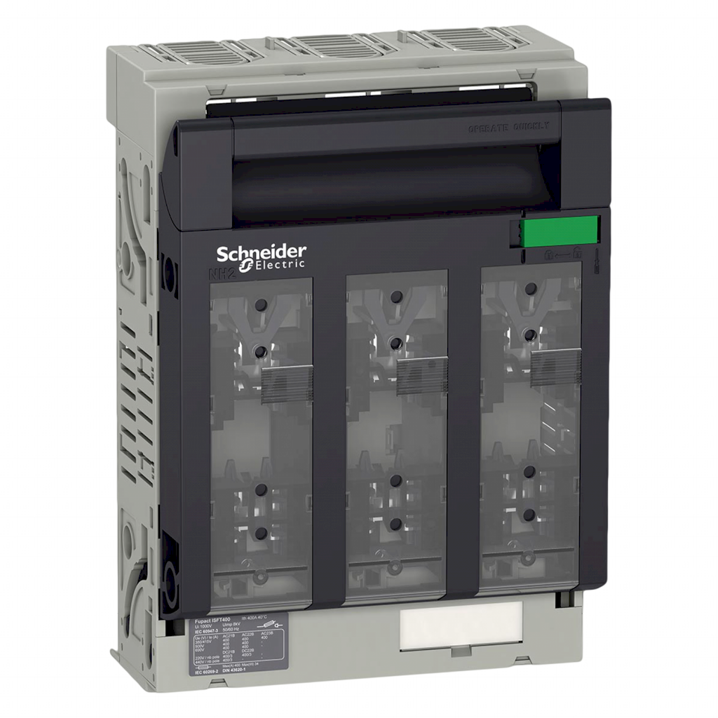 [30260] Seccionador FUPACT 3x400A 690VCA Maneta Tipo Horno Bajo Carga C/Portafucible S/Fusible Schneider Electric