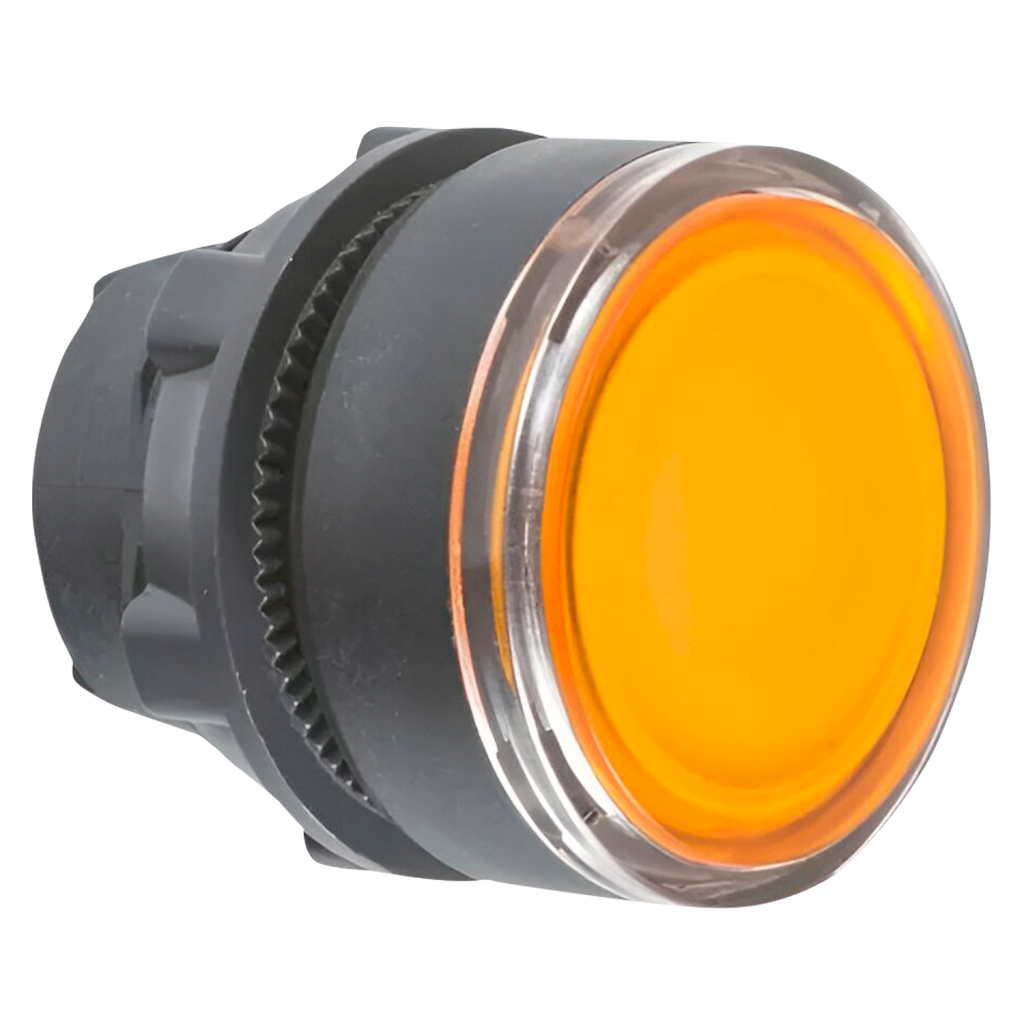 [30553] Cabezal Pulsador XB5 Plástico Luminoso S/Soporte Amarillo Schneider Electric