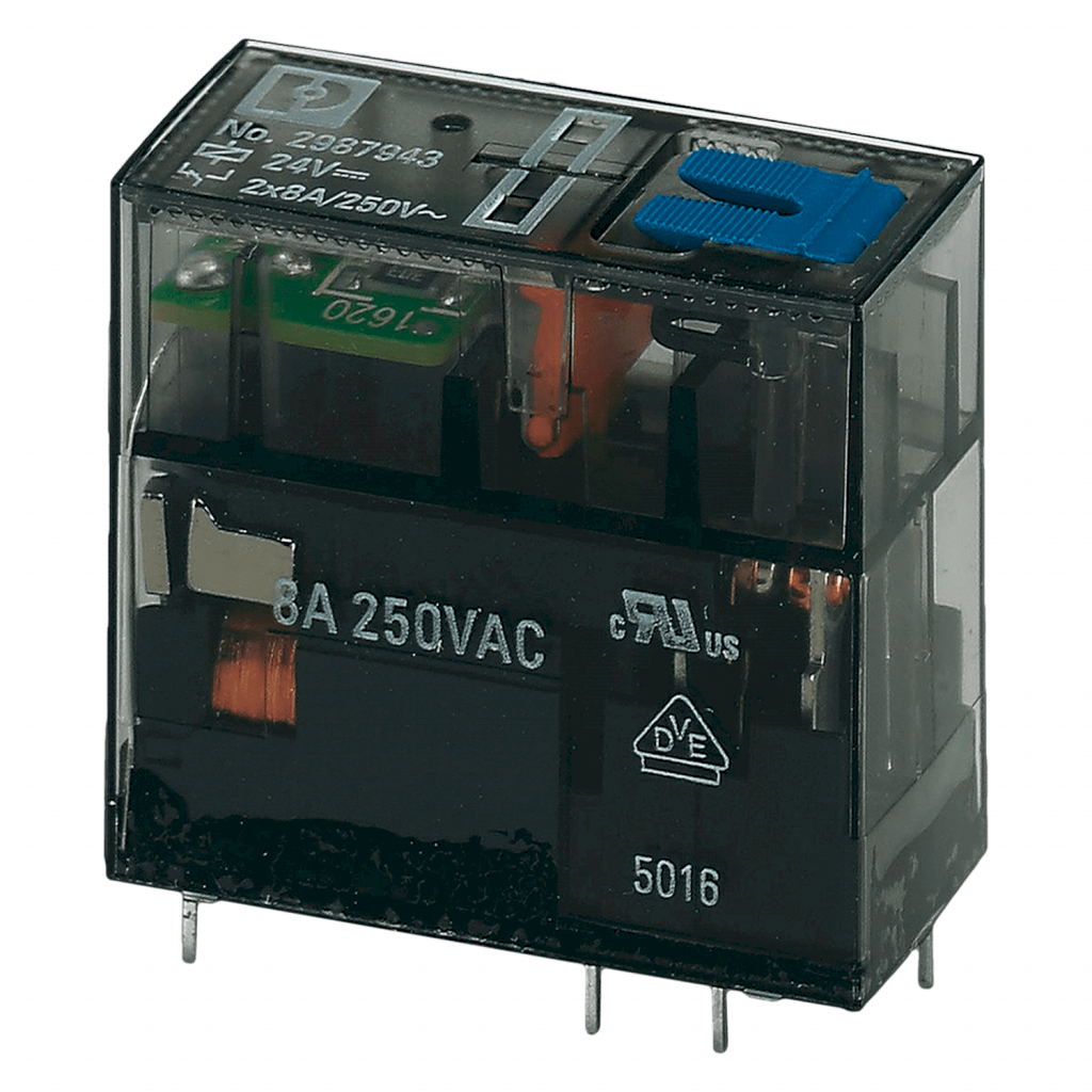 [909] Relé MR 2 Inversores 24VCC 16A C/Led Phoenix Contact