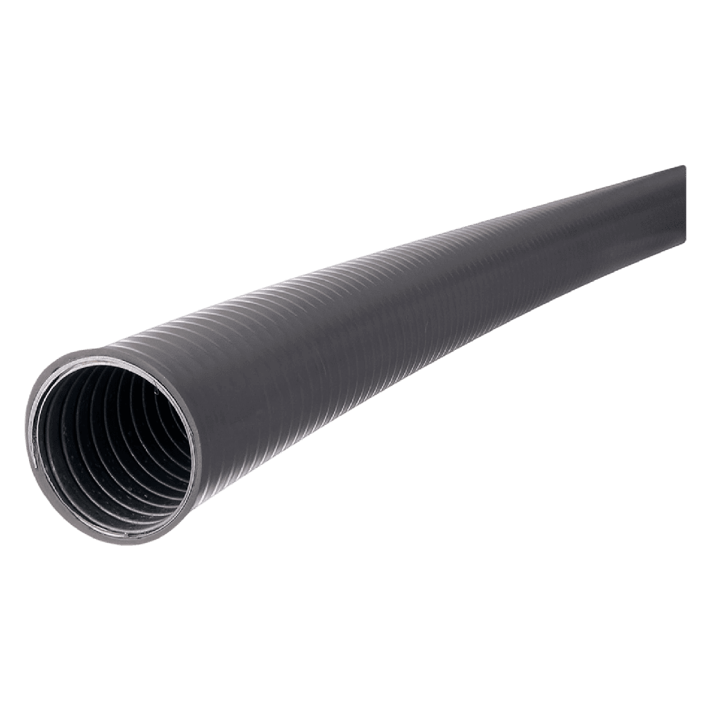 [918] Caño Corrugado Semipesado Gris 1'' PVC y Metal Zoloda