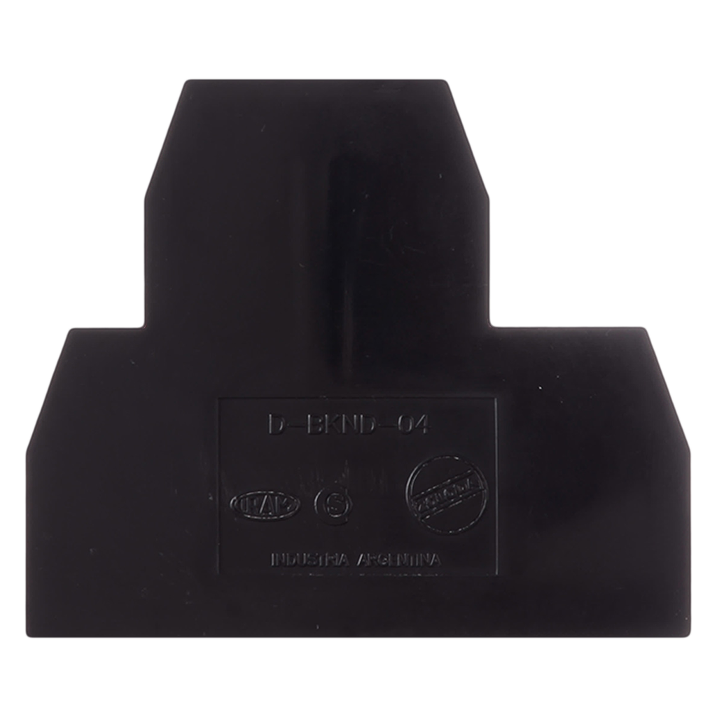 [920] Tapa D-BKND P/Bornes BKND-04 Doble Piso a Tornillo Negro Zoloda