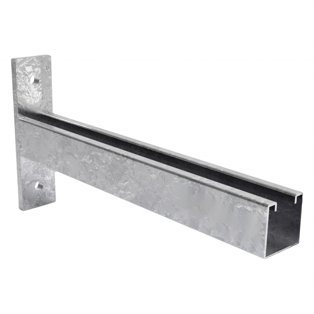 [3245] Soporte P/Perfil C Ancho 180mm Chapa Galvanizada Samet