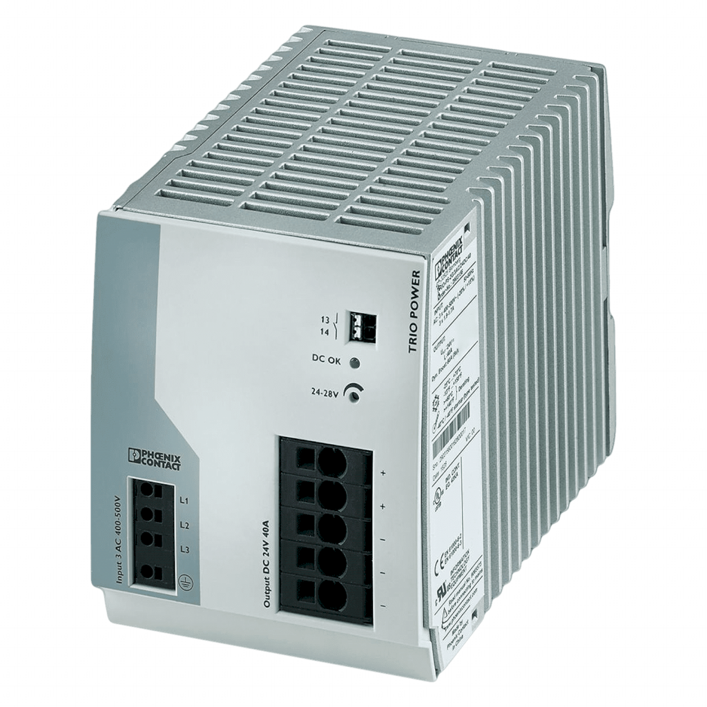 Fuente Trifásica Trio E: 400/500VCA S: 24VCC 40A Phoenix Contact