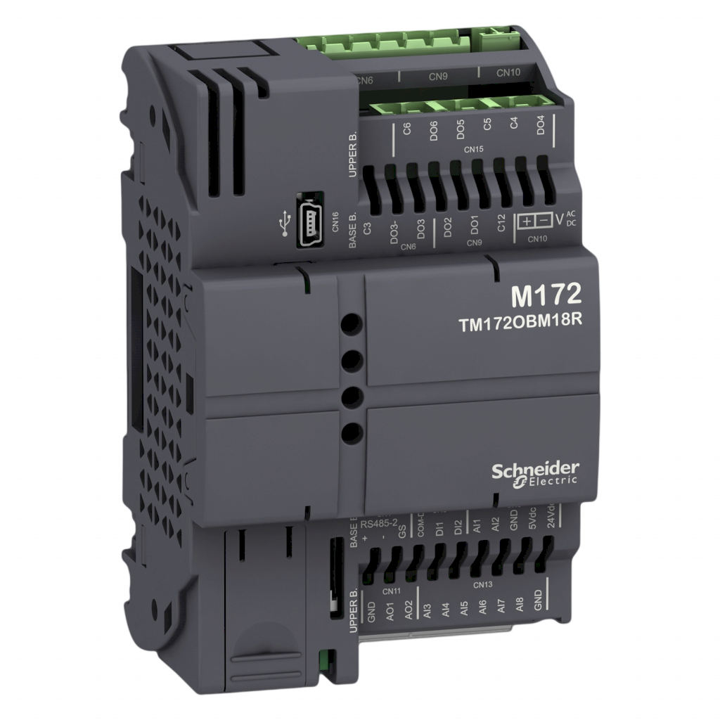 [3013] CPU M172O (2DI/6DO Relé/8AI/2AO) 2xMB RTU S/DISPLAY 24VCA/CC Schneider Electric