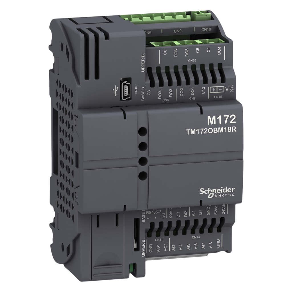 [3013] CPU M172O (2DI/6DO Relé/8AI/2AO) 2xMB RTU S/DISPLAY 24VCA/CC Schneider Electric