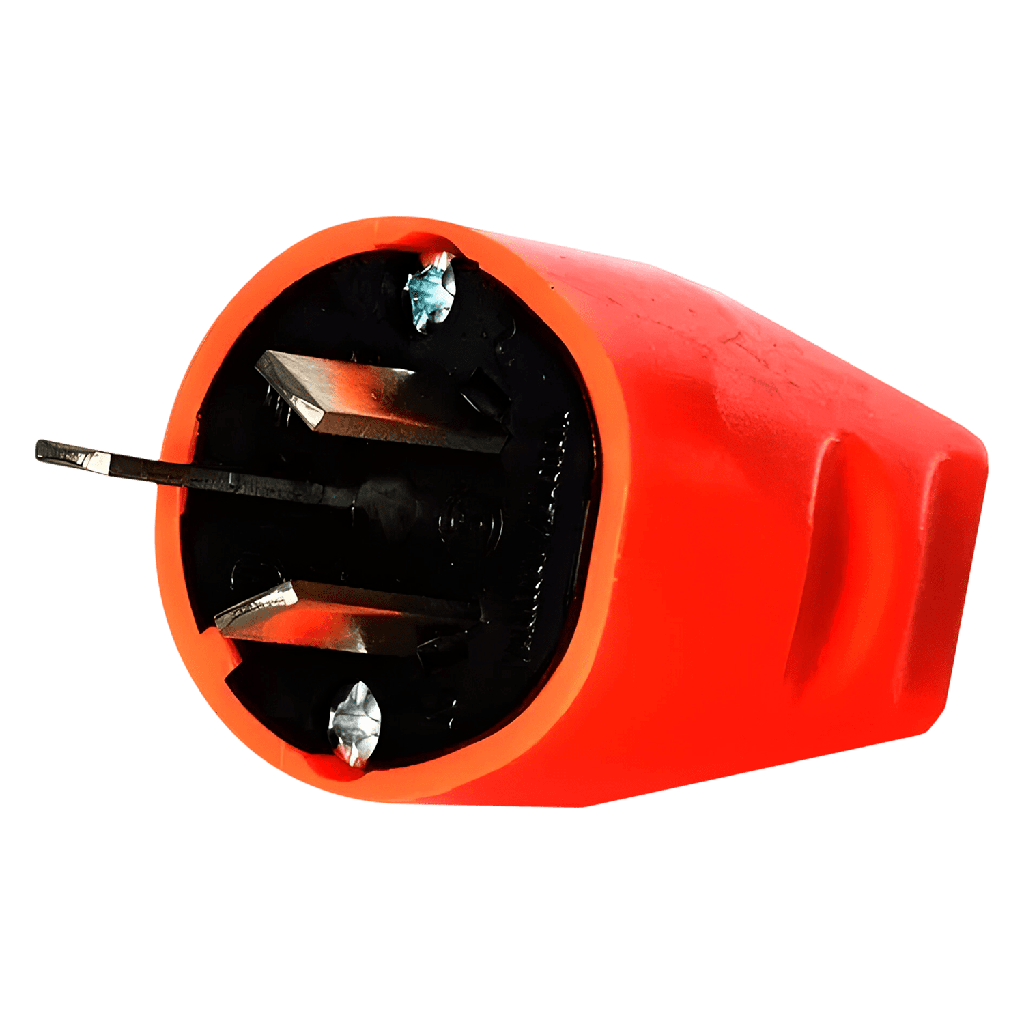 [3266] Ficha de Prueba P/Toma 3 Patas Chatas P/Instalador Naranja Cambre