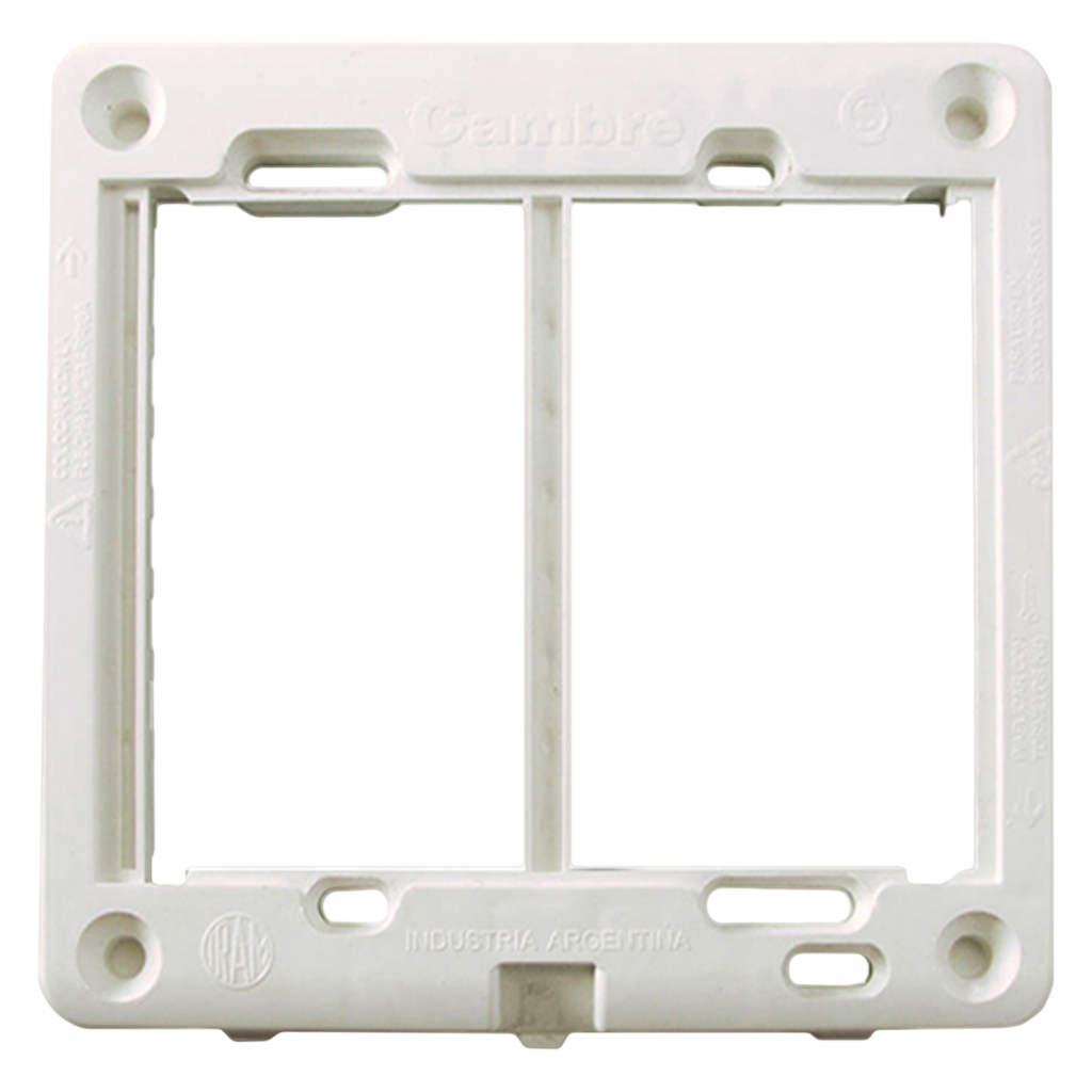 Bastidor Doble SXXII PVC 8 Módulos Blanco Cambre