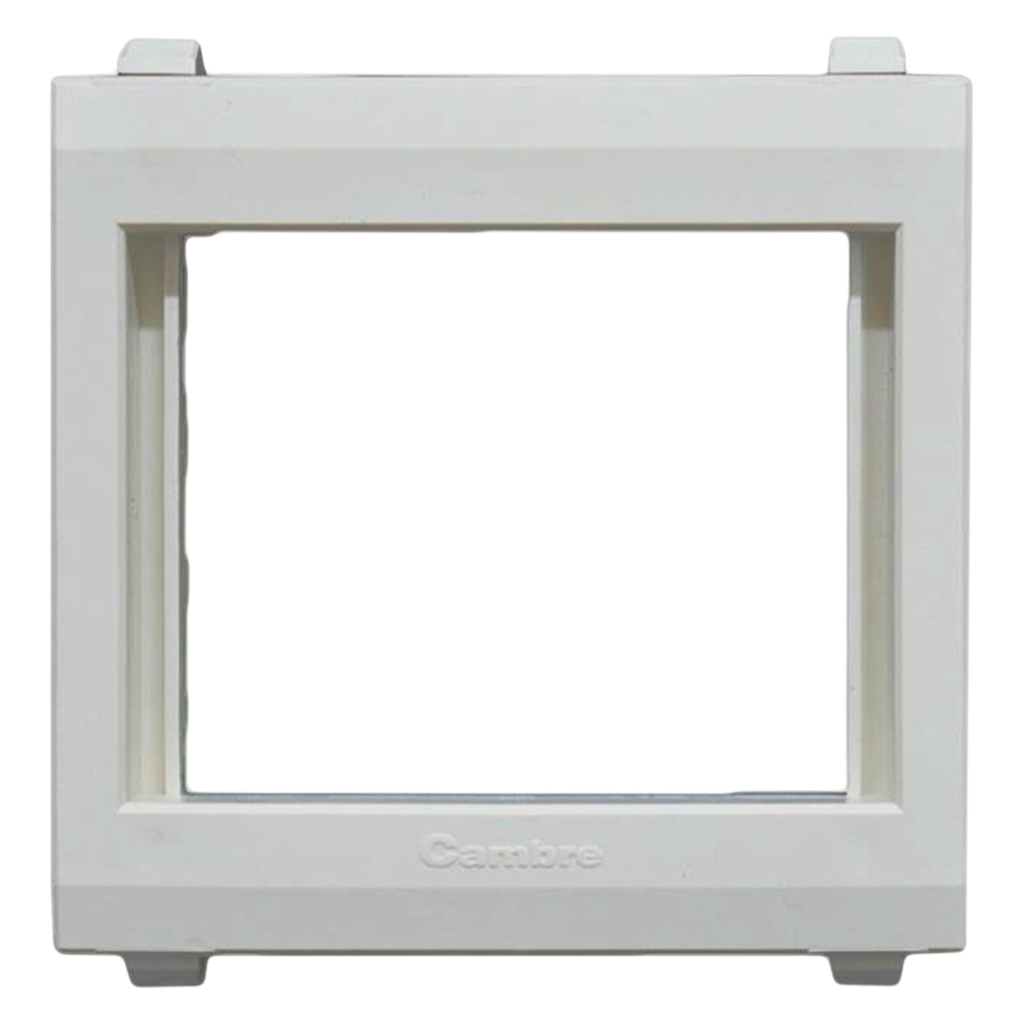 [3527] Bastidor Rectangular P/Frente de Tablero PVC 2 Módulos Blanco Cambre