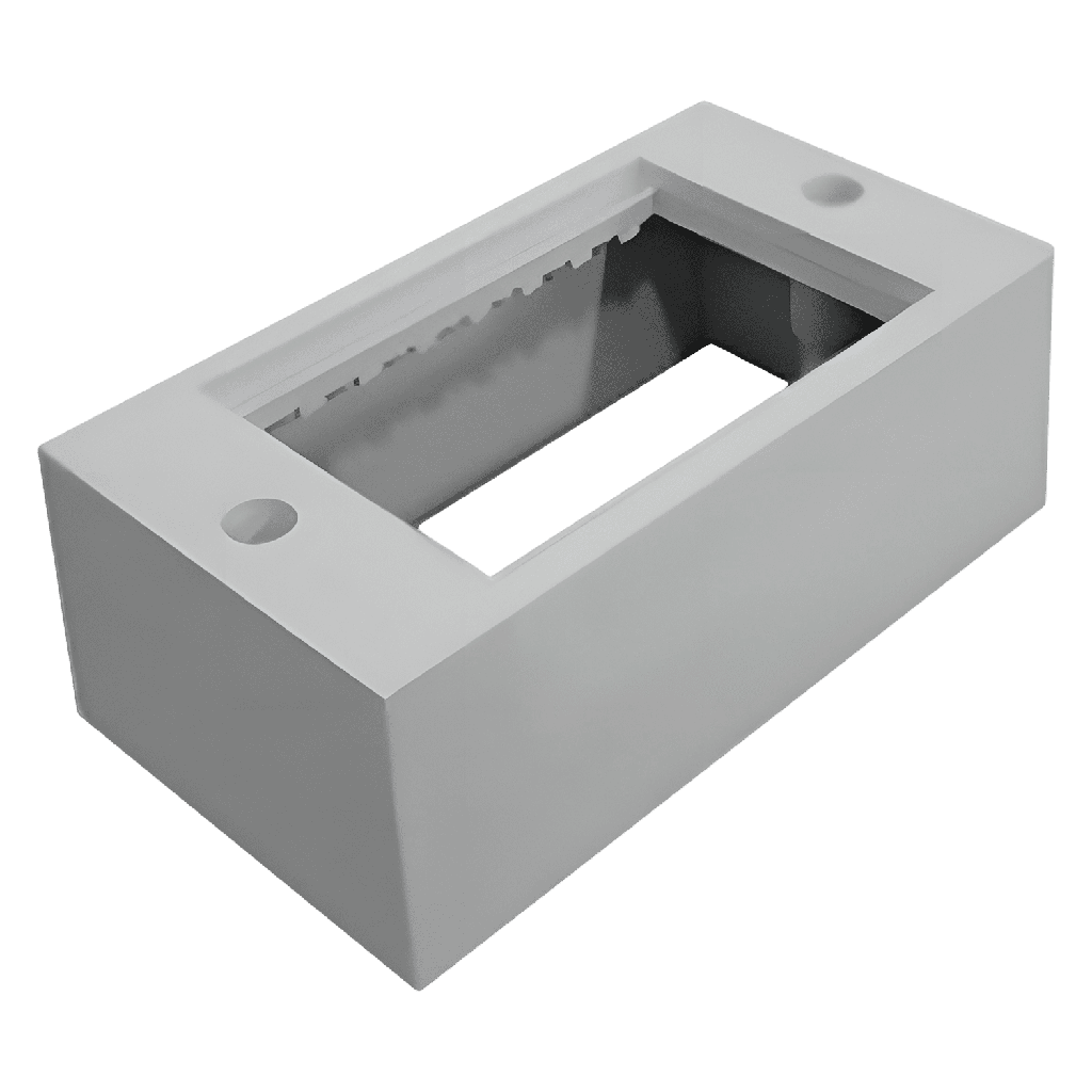 [10967] Caja P/4 Módulos Rectangular Blanca PVC Cambre