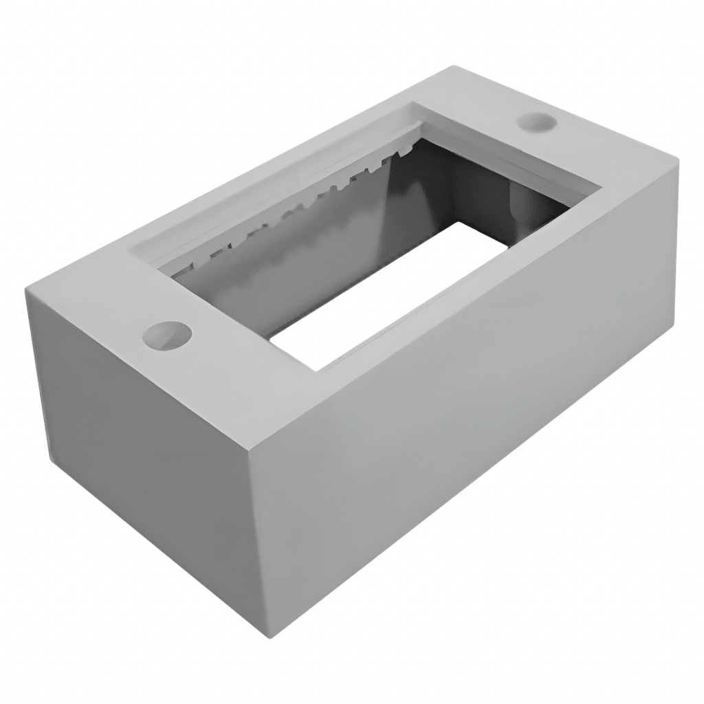 [10967] Caja P/4 Módulos Rectangular Blanca PVC Cambre